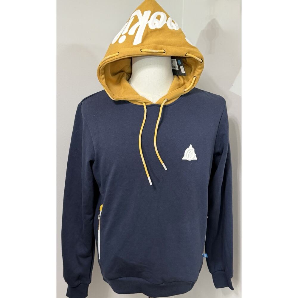 NEW Cookies SF Contraband Hoodie Navy Yellow Pullover Fleece Hoody Jacket Small